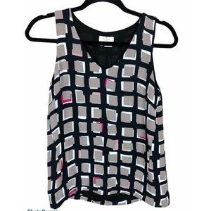 Kate Spade New York Womens Tank Top Multicolor Geometric Sleeveless‎ V Neck 0